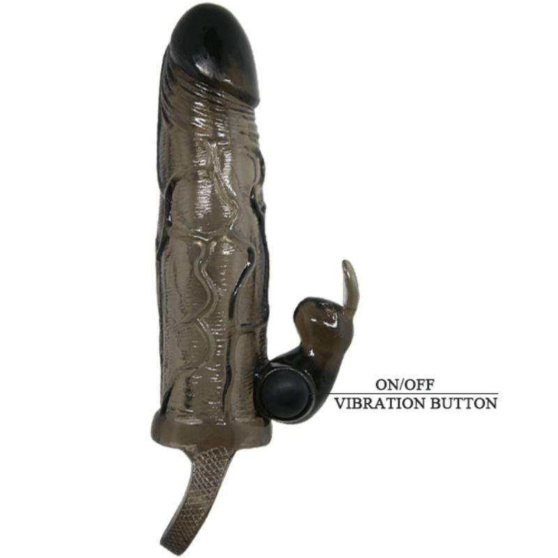 BAILE - COUVRE-PÉNIS BRAVE MAN AVEC LAPIN NOIR 16.5 CM BAILE FOR HIM