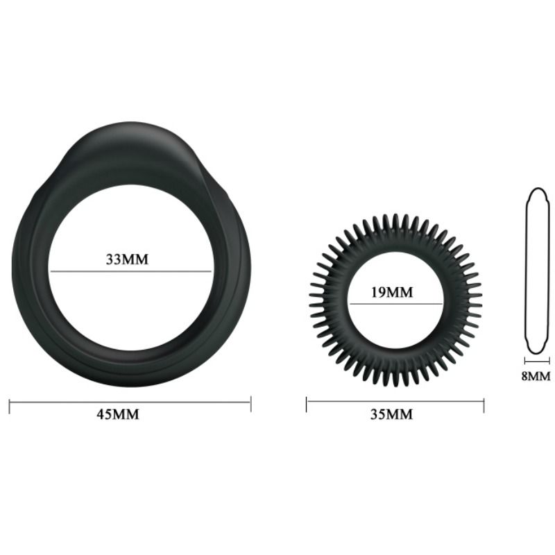 BAILE - KIT 2 ANNEAUX SILICONE ANNEAU VIRILIT? BAILE FOR HIM