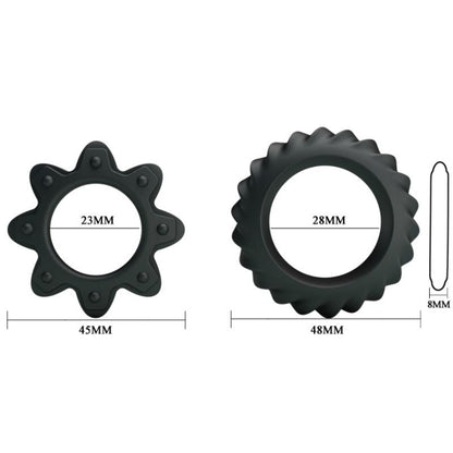 BAILE - KIT 2 ANNEAUX FLEURI EN SILICONE BAILE FOR HIM