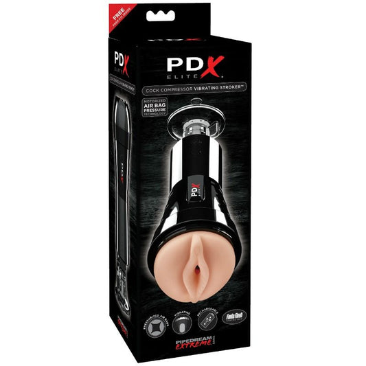 PDX ELITE - MASTURBATEUR AVEC VIBRATION ET EFFET DE COMPRESSEUR PDX ELITE