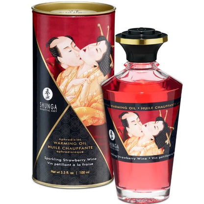 SHUNGA - HUILE DE MASSAGE EFFET CHALEUR FRAISES ET CAVA 100 ML SHUNGA OILS