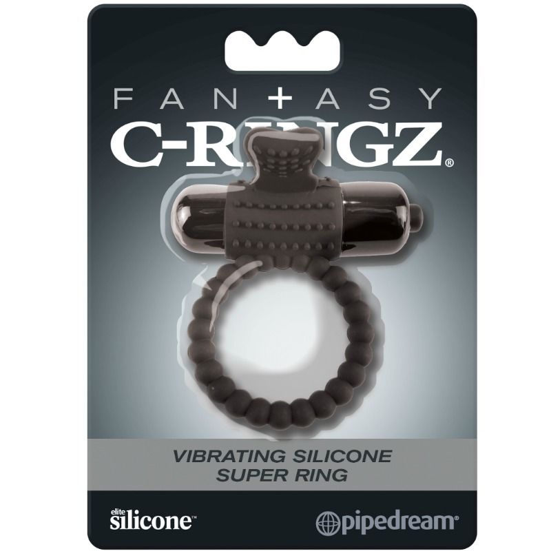 FANTASY C-RINGZ - ANNEAU VIBRANT EN SILICONE NOIR FANTASY C-RING FANTASY C-RINGZ