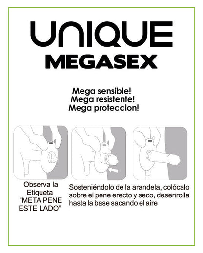 UNIQ - MEGASEX LATEX FREE SENSITIVE CONDOMS 3 UNITS UNIQ