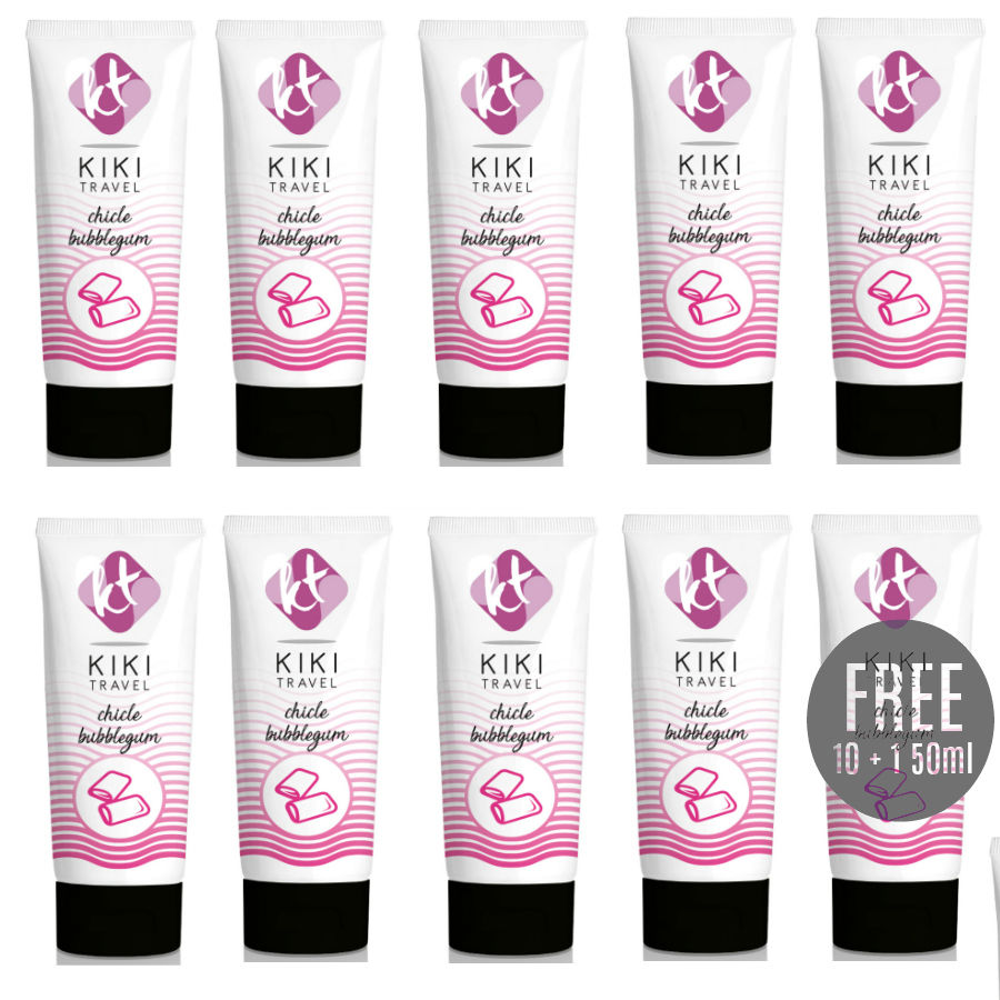 KIKÍ TRAVEL - LUBRIFIANT SAVEUR GOMME 50ML 10 + 1 OFFERT KIKÍ TRAVEL