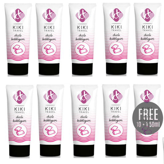 KIKÍ TRAVEL - LUBRIFIANT SAVEUR GOMME 50ML 10 + 1 OFFERT KIKÍ TRAVEL