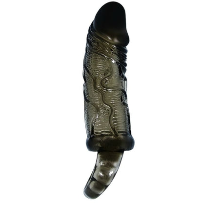 BAILE - HOUSSE DEXTENSION DE PÉNIS AVEC SANGLE POUR TESTICULES NOIR 13.5 CM BAILE FOR HIM