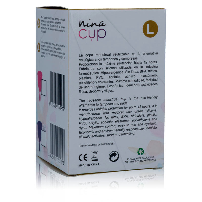 NINA KIKÍ - COUPE MENSTRUELLE ROSE - TAILLE L NINA KIKÍ