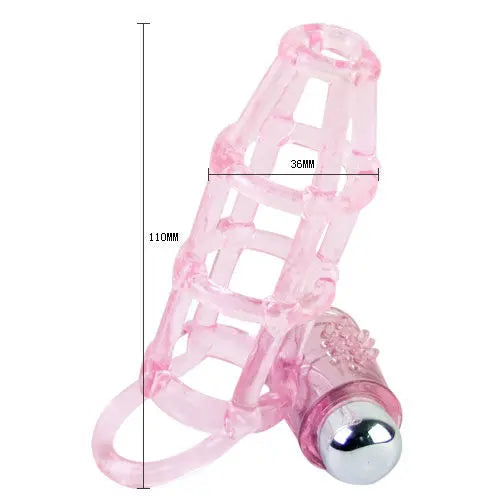 BAILE - COUVERTURE ET ANNEAU EN SILICONE SWEET 10 RYTHMES POUR LE PÉNIS ROSE BAILE FOR HIM
