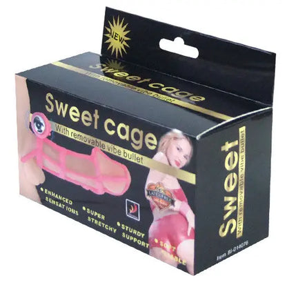 BAILE - COUVERTURE ET ANNEAU EN SILICONE SWEET 10 RYTHMES POUR LE PÉNIS ROSE BAILE FOR HIM