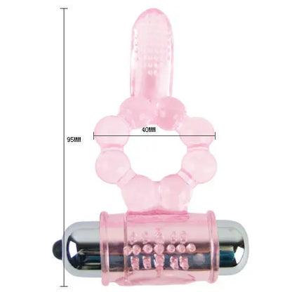 BAILE - ANNEAU SILICONE 10 RYTHMES DE LANGUE AVEC VIBRATION ROSE BAILE FOR HIM