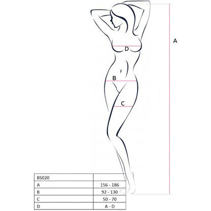 PASSION - FEMME BS020 BODYSTOCKING BLANC TAILLE UNIQUE PASSION WOMAN BODYSTOCKINGS