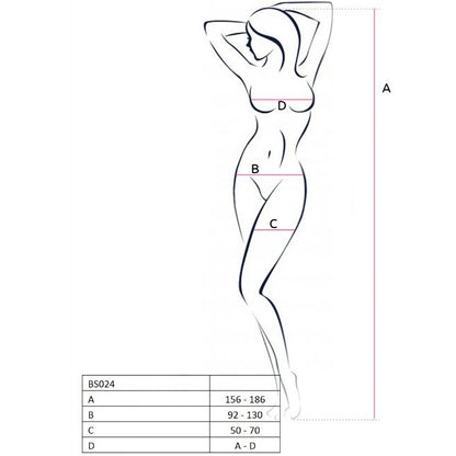PASSION - FEMME BS024 BODYSTOCKING NOIR TAILLE UNIQUE PASSION WOMAN BODYSTOCKINGS
