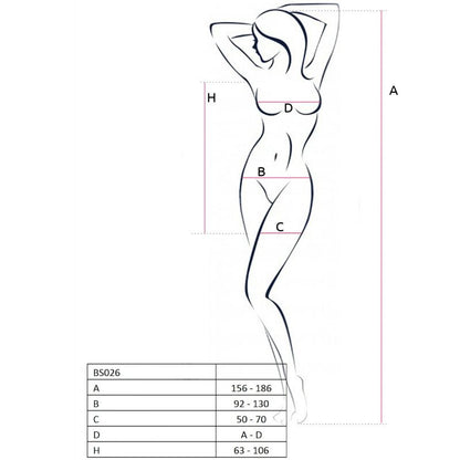 PASSION - FEMME BS026 BODYSTOCKING STYLE ROBE NOIR TAILLE UNIQUE PASSION WOMAN BODYSTOCKINGS
