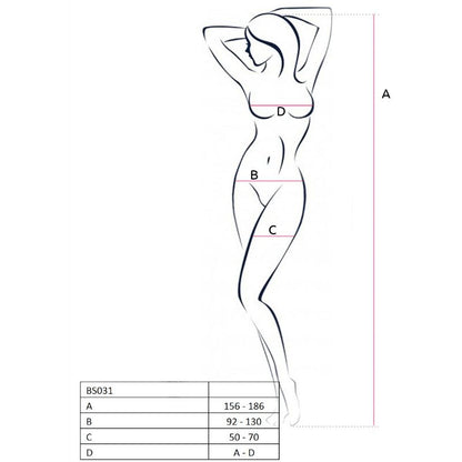 PASSION - FEMME BS031 BODYSTOCKING NOIR TAILLE UNIQUE PASSION WOMAN BODYSTOCKINGS