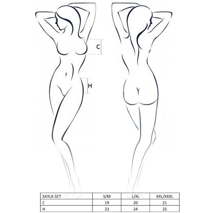 PASSION - ENSEMBLE FEMME SAYLA NOIR TAILLE L/XL PASSION WOMAN SETS