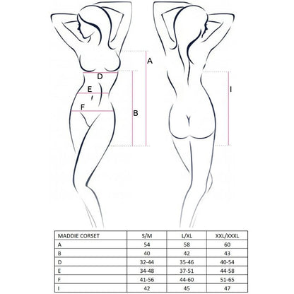 PASSION - FEMME MADDIE CORSET NOIR TAILLE S/M PASSION WOMAN CORSETS