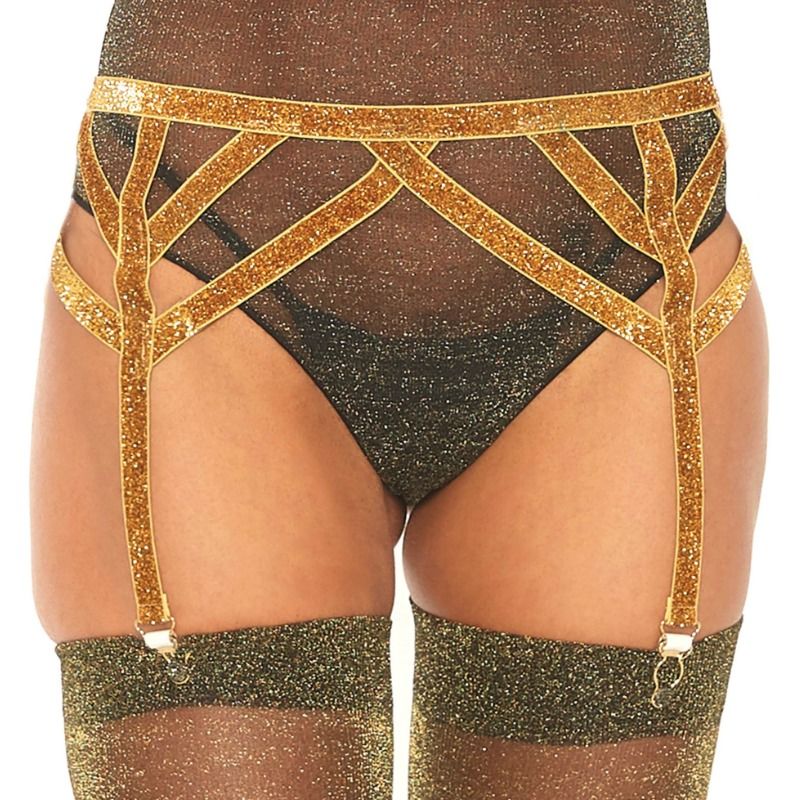 LEG AVENUE - PORTE-JARRETELLES ÉLASTIQUE LUREX TAILLE UNIQUE LEG AVENUE ACCESSORIES