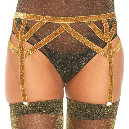 LEG AVENUE - PORTE-JARRETELLES ÉLASTIQUE LUREX TAILLE UNIQUE LEG AVENUE ACCESSORIES