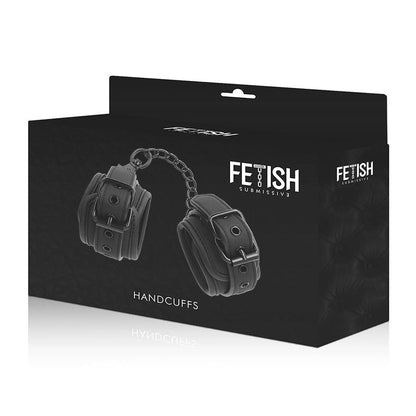 FETISH SUBMISSIVE - MENOTTES EN CUIR VÉGÉTALIEN AVEC DOUBLURE EN NOPRÈNE FETISH SUBMISSIVE BONDAGE