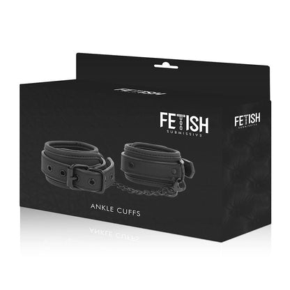 FETISH SUBMISSIVE - CHEVILLES EN CUIR VÉGÉTALIEN AVEC DOUBLURE EN NOPRÈNE FETISH SUBMISSIVE BONDAGE