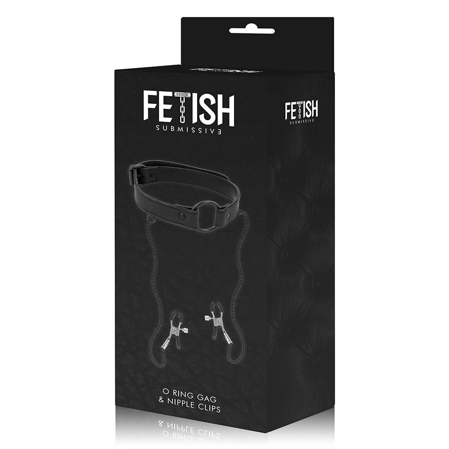 FETISH SUBMISSIVE - ANNEAU BILLON AVEC PINCES  TÉLÉMON FETISH SUBMISSIVE BONDAGE