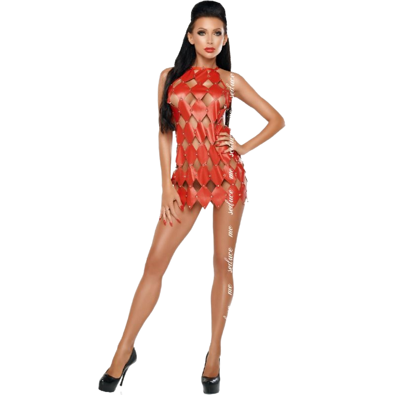 ME-SEDUCE - GWEN ROBE DOS NU ROUGE L/XL ME-SEDUCE DRESSES