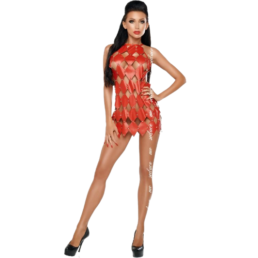 ME-SEDUCE - GWEN ROBE DOS NU ROUGE L/XL ME-SEDUCE DRESSES