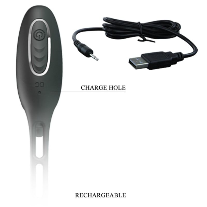 PRETTY LOVE - ANNEAUX PÉNIS AVEC PLUG VIBRATEUR PRETTY LOVE