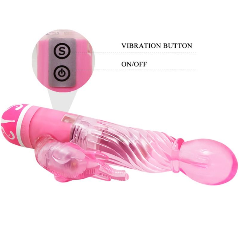 BAILE - VIBRATEUR MULTIVITESSES AVEC STIMULATEUR ROSE BAILE VIBRATORS