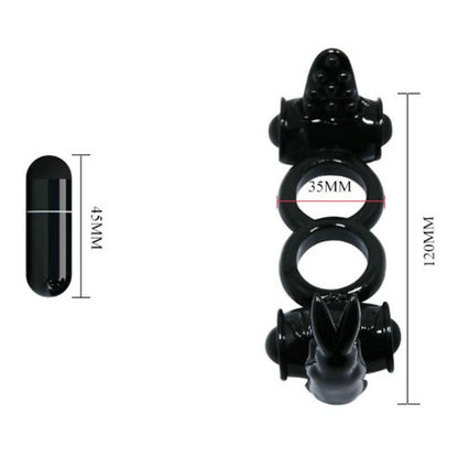 BAILE - SWEET RING DOUBLE ANNEAU AVEC DOUBLE LAPIN BAILE FOR HIM