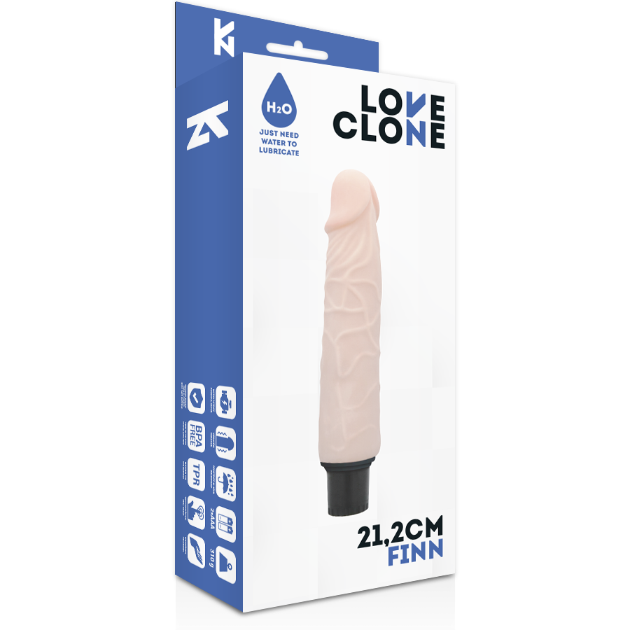 LOVECLONE - VIBRATEUR AUTOLUBRIFIANT FINN 21.2 CM -O- 3.8 CM LOVECLONE