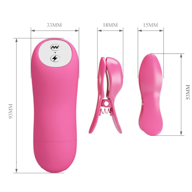 BAILE - PIZZAS ONDES ROMANTIQUES AVEC VIBRATION ET ÉLECTROCHOC FUCHSIA BAILE STIMULATING