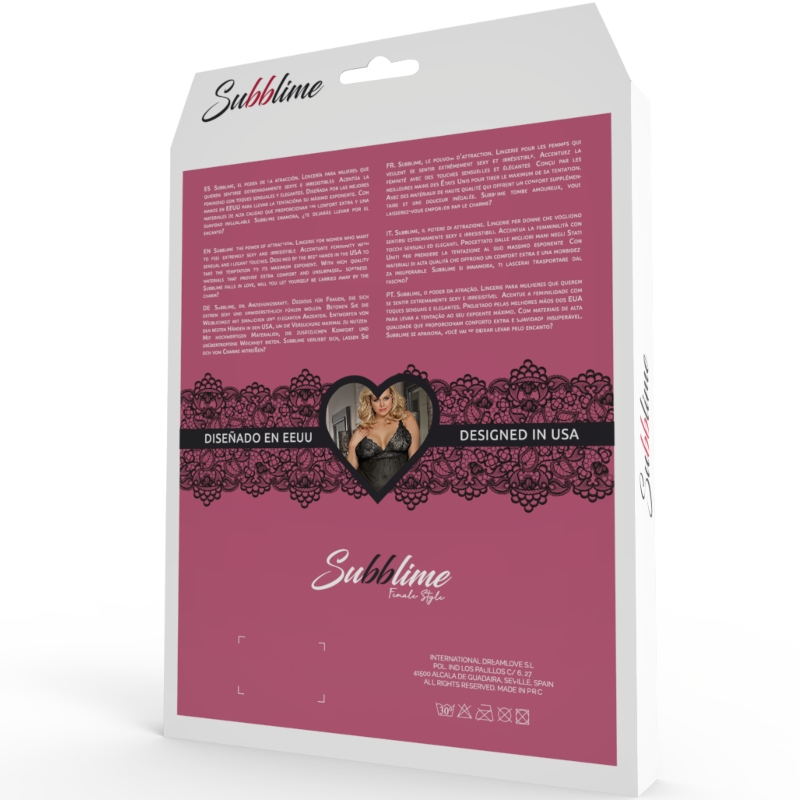 SUBBLIME - QUEEN PLUS FETISH MANCHES COURTES TEDDY SUBBLIME QUEEN PLUS SIZE