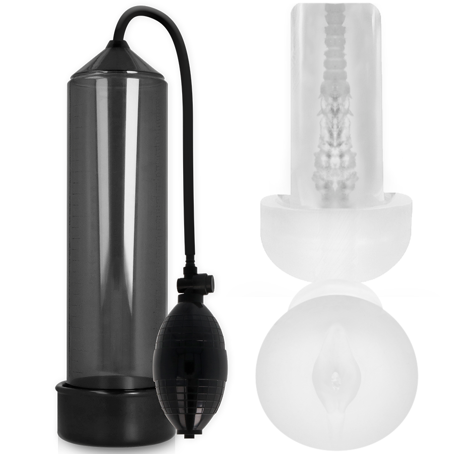 ACCRO À LA POMPE - RX3 NOIR AVEC MANCHON DE PLAISIR PUMP ADDICTED