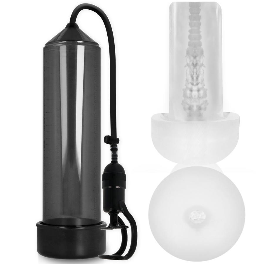 ACCRO À LA POMPE - RX5 NOIR AVEC MASTURBATEUR PUMP ADDICTED