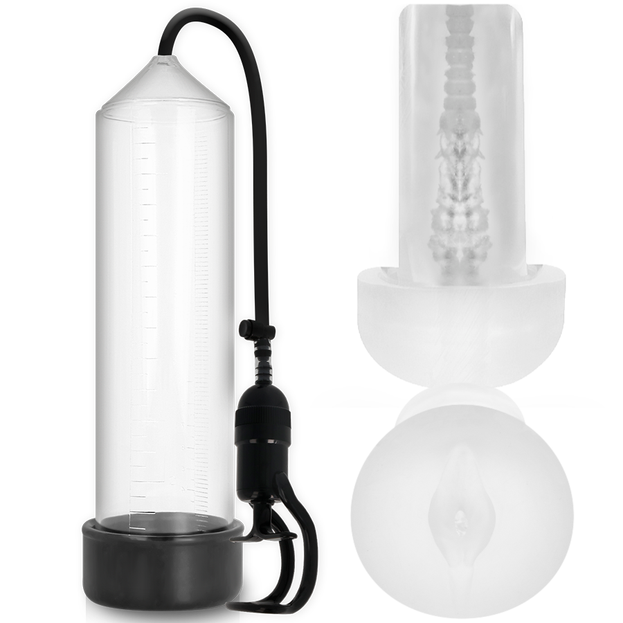 ACCRO À LA POMPE - RX5 TRANSPARENT AVEC MASTURBATEUR PUMP ADDICTED
