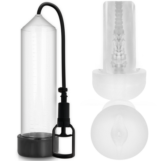 ACCRO À LA POMPE - RX7 TRANSPARENTE AVEC MASTURBATEUR PUMP ADDICTED