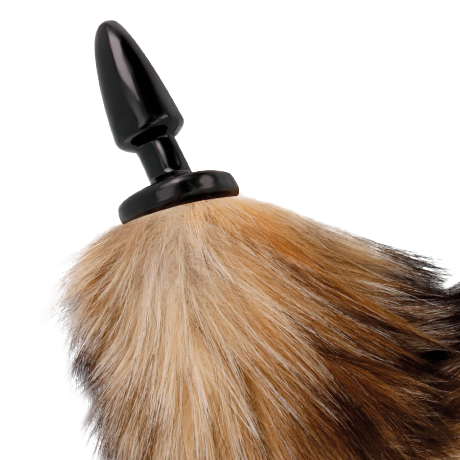 DARKNESS - QUEUE NATURELLE AVEC PLUG ANAL EN SILICONE 10 CM DARKNESS ANAL