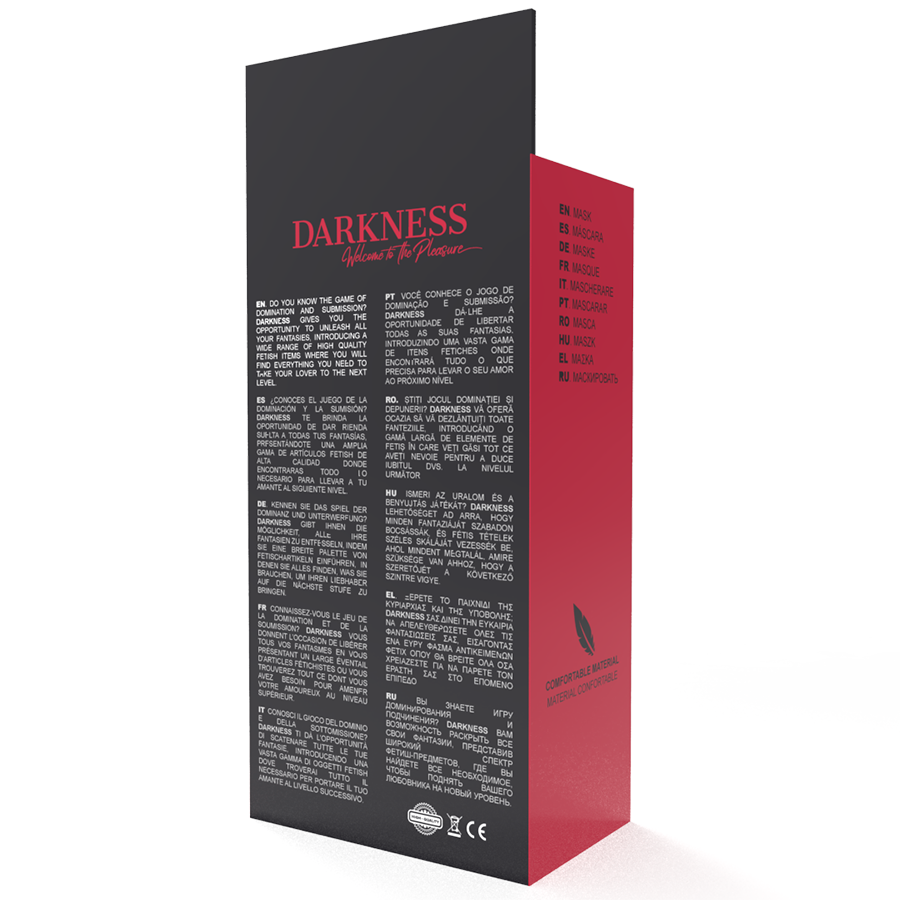 DARKNESS - MASQUE NOIR DROIT DARKNESS BONDAGE
