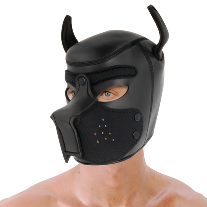 DARKNESS - MASQUE POUR CHIEN EN NÉOPRÈNE AVEC MUSEAU AMOVIBLE M DARKNESS BONDAGE