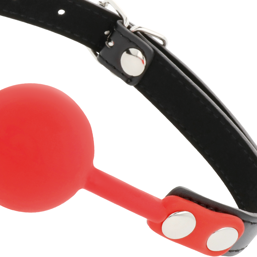 DARKNESS - BÂILLON EN SILICONE ROUGE DARKNESS BONDAGE