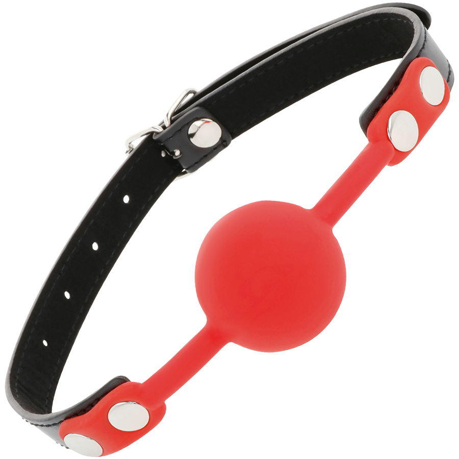 DARKNESS - BÂILLON EN SILICONE ROUGE DARKNESS BONDAGE