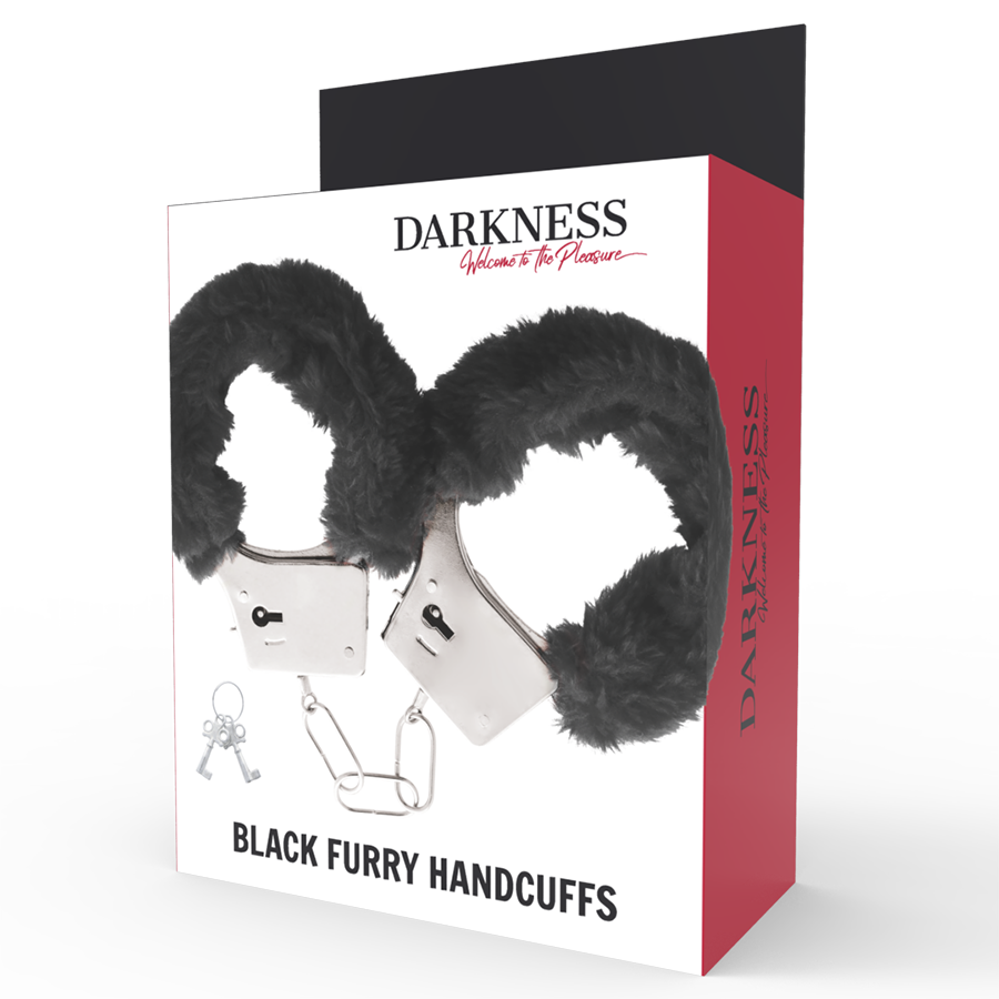 DARKNESS - MENOTTES EN MÉTAL DOUBLÉES NOIRES DARKNESS BONDAGE
