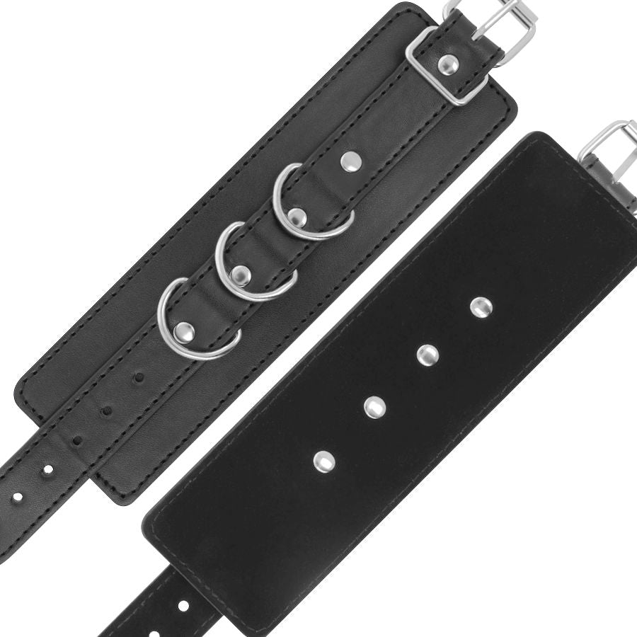 DARKNESS - MENOTTES DE CHEVILLE AJUSTABLES EN CUIR NOIR DARKNESS BONDAGE