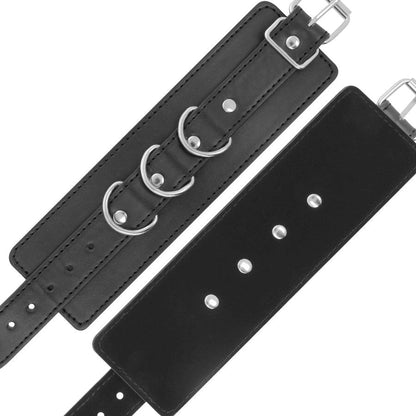 DARKNESS - MENOTTES DE CHEVILLE AJUSTABLES EN CUIR NOIR DARKNESS BONDAGE