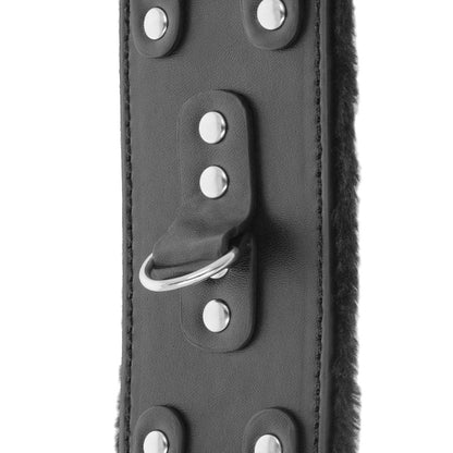 DARKNESS - MENOTTES AJUSTABLES EN CUIR NOIR AVEC DOUBLURE DARKNESS BONDAGE