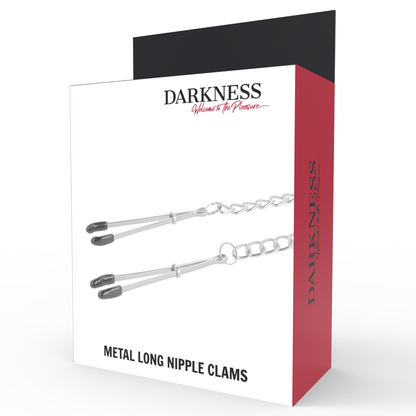 DARKNESS - PINCES À TÉTONS RÉGLABLES EN MÉTAL DARKNESS SENSATIONS