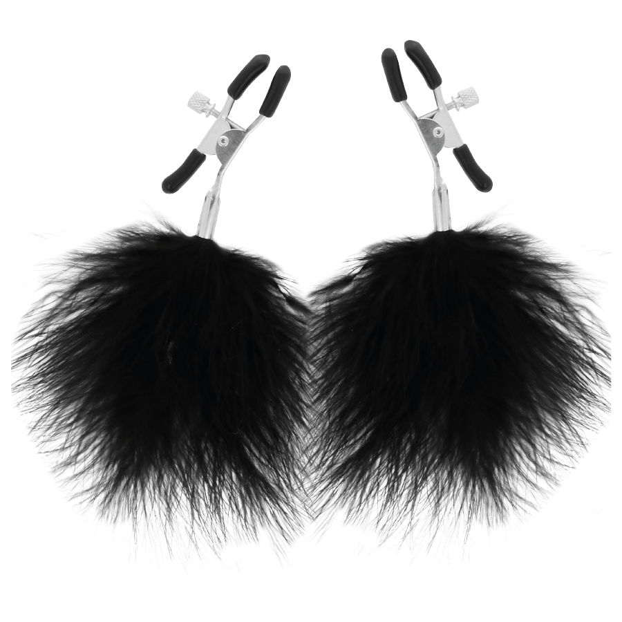 DARKNESS - PINCES À TÉTONS POM-POM 2 DARKNESS SENSATIONS