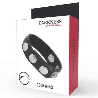 DARKNESS - ANNEAU DÉRECTION EN CUIR DARKNESS SENSATIONS