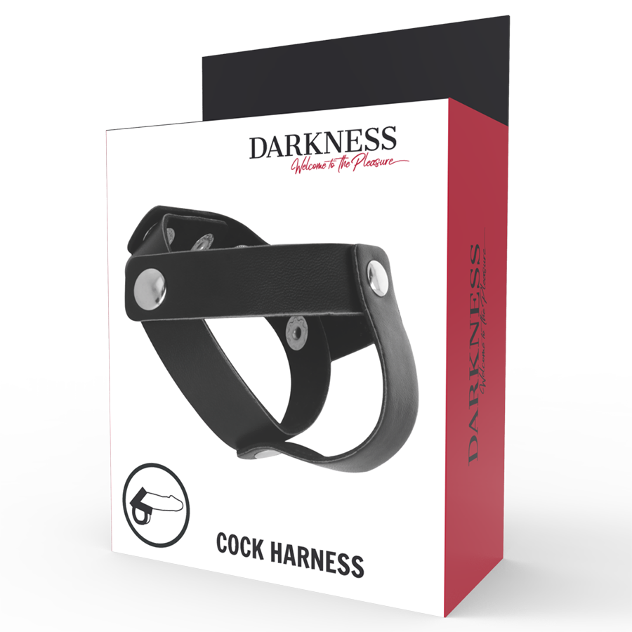 DARKNESS - ANNEAU CUTANÉ POUR PÉNIS ET TESTICULES DARKNESS SENSATIONS